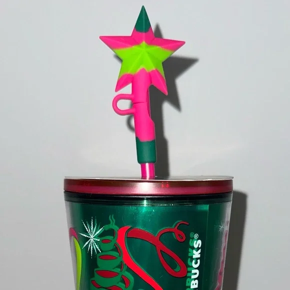 🌲 NEW Starbucks Limited Edition Holiday Tumbler w/Silicone Straw Topper SOLD OUT - Picture 3 of 15